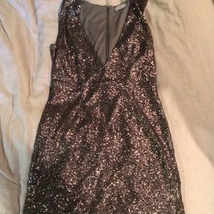 Sequin silver dress